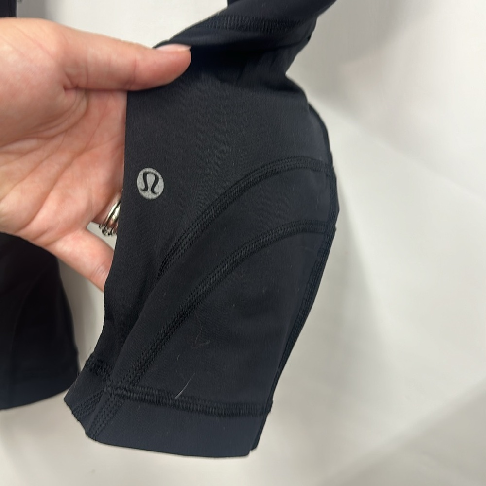 Lululemon women black straight leg elastic waist mid calf legging 4 - Picture 3 of 7